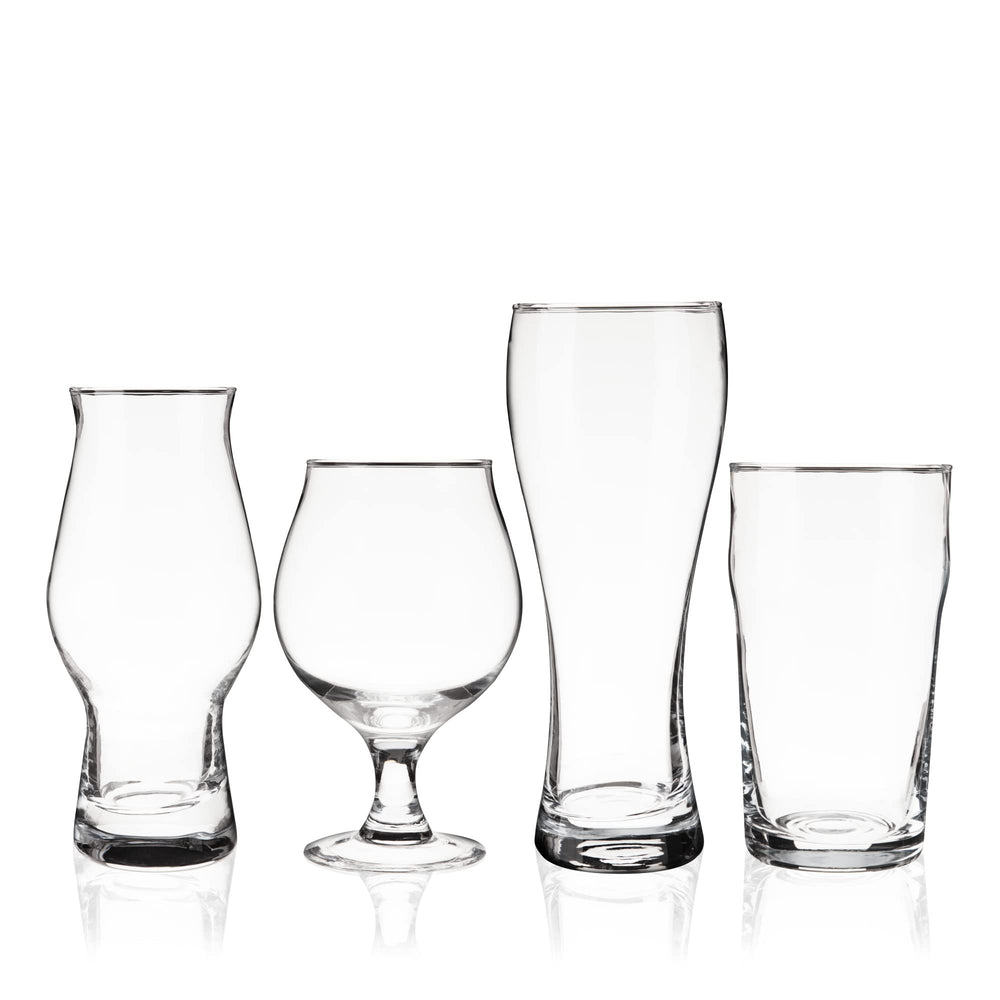 True ensemble de 4 verres posé sur table, parfait pour soirées et réceptions