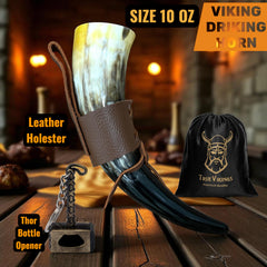 True Viking gros plan sur la texture de corne et la finition polie