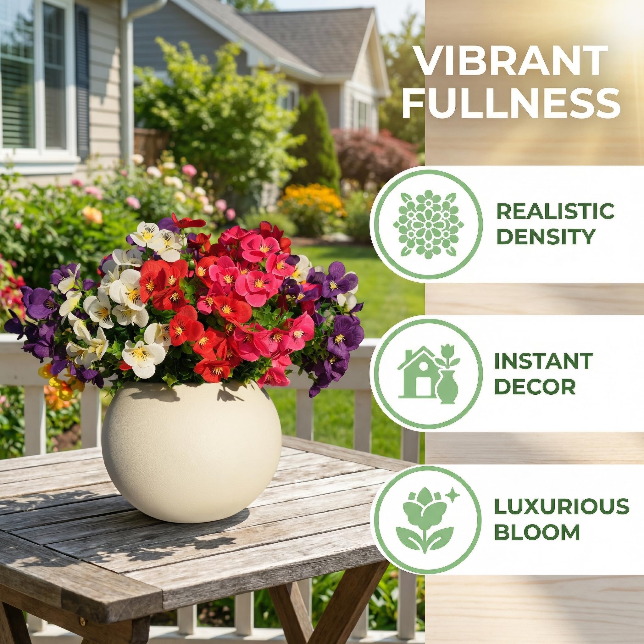 trytuny jardiniere balcon démontrant couleur stable face au soleil
