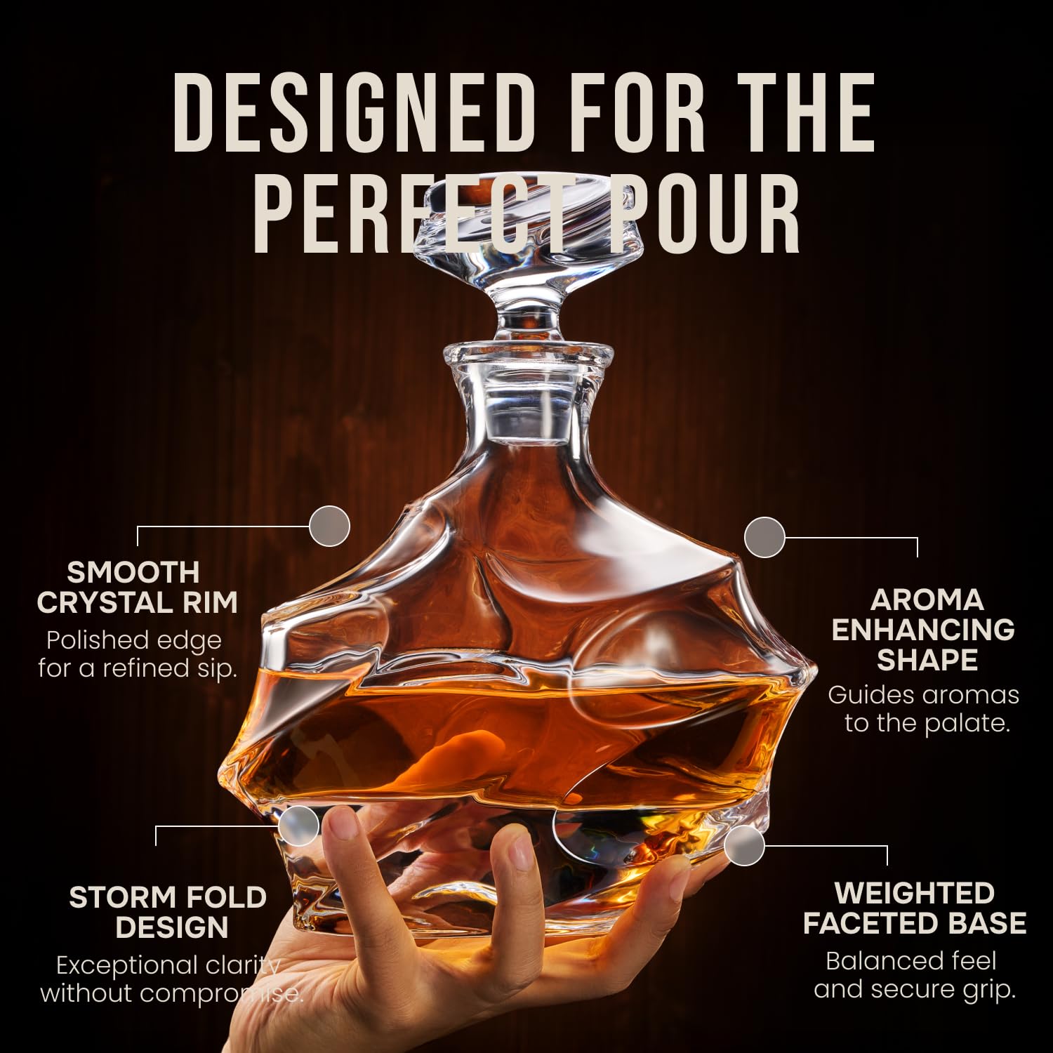 TsukiGlass Storm base lourde pour stabilité et sensation de qualité