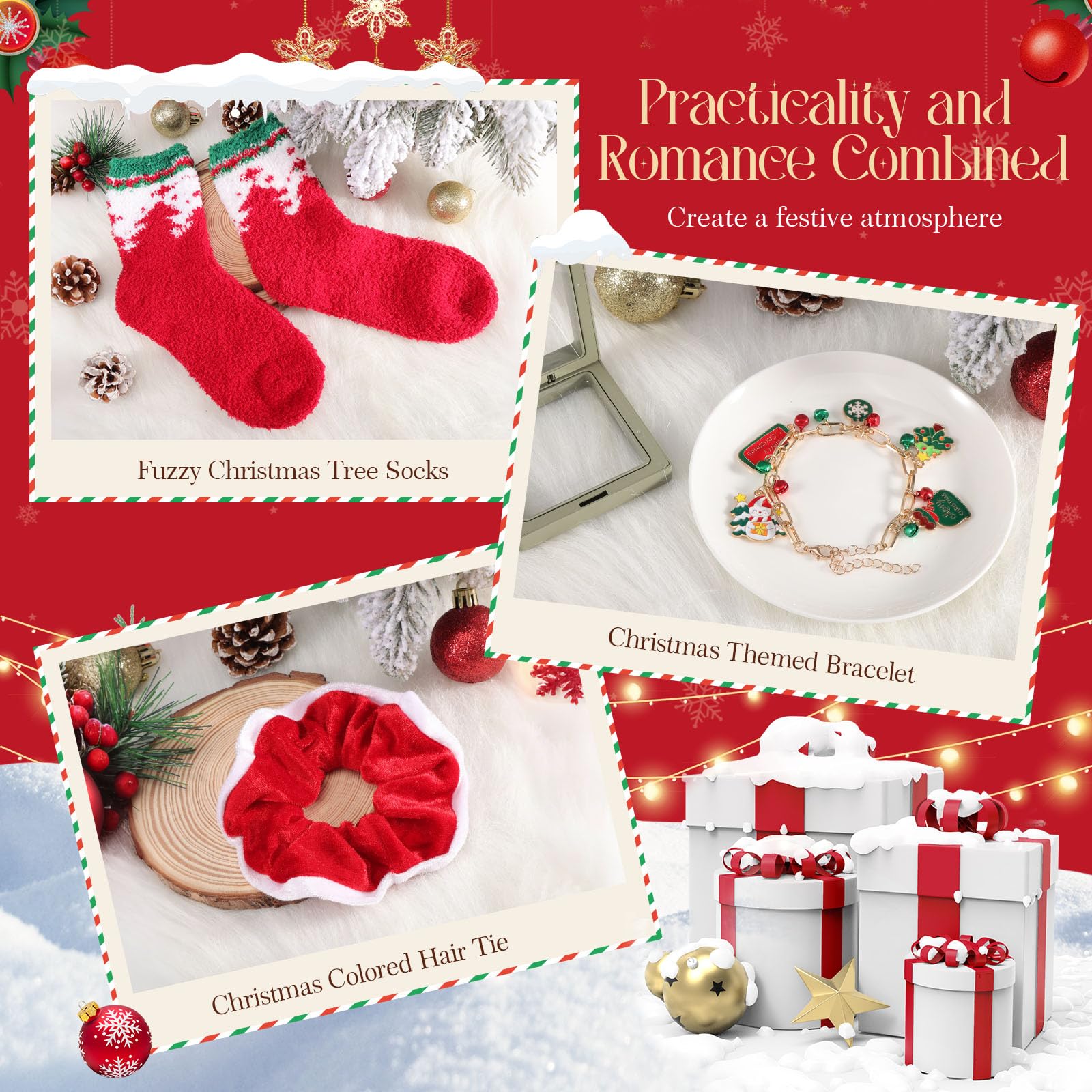 TsunNee chaussettes peluche en motif sapin apportant chaleur et confort immédiat