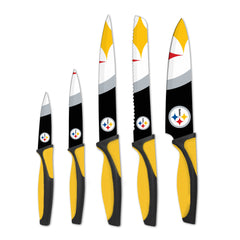 TSV couteaux Pittsburgh Steelers face avant emballage, montre l’ensemble et l’esprit équipe