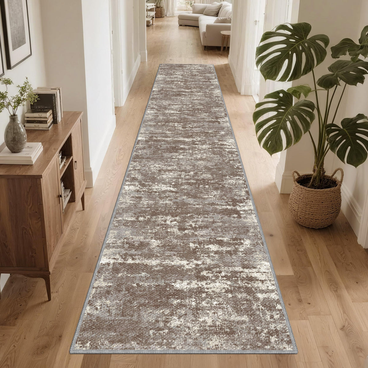 TTelephant vue avant du tapis runner pour un couloir élégant et protecteur