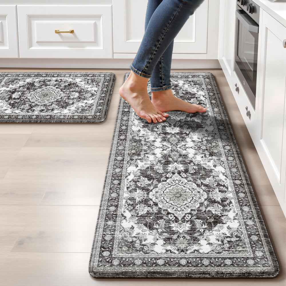 tubeamin vue avant du tapis 2 pièces, design boho et apport décoratif