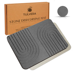 Tulvera vue recto du tapis en diatomite, design épuré et gain de place
