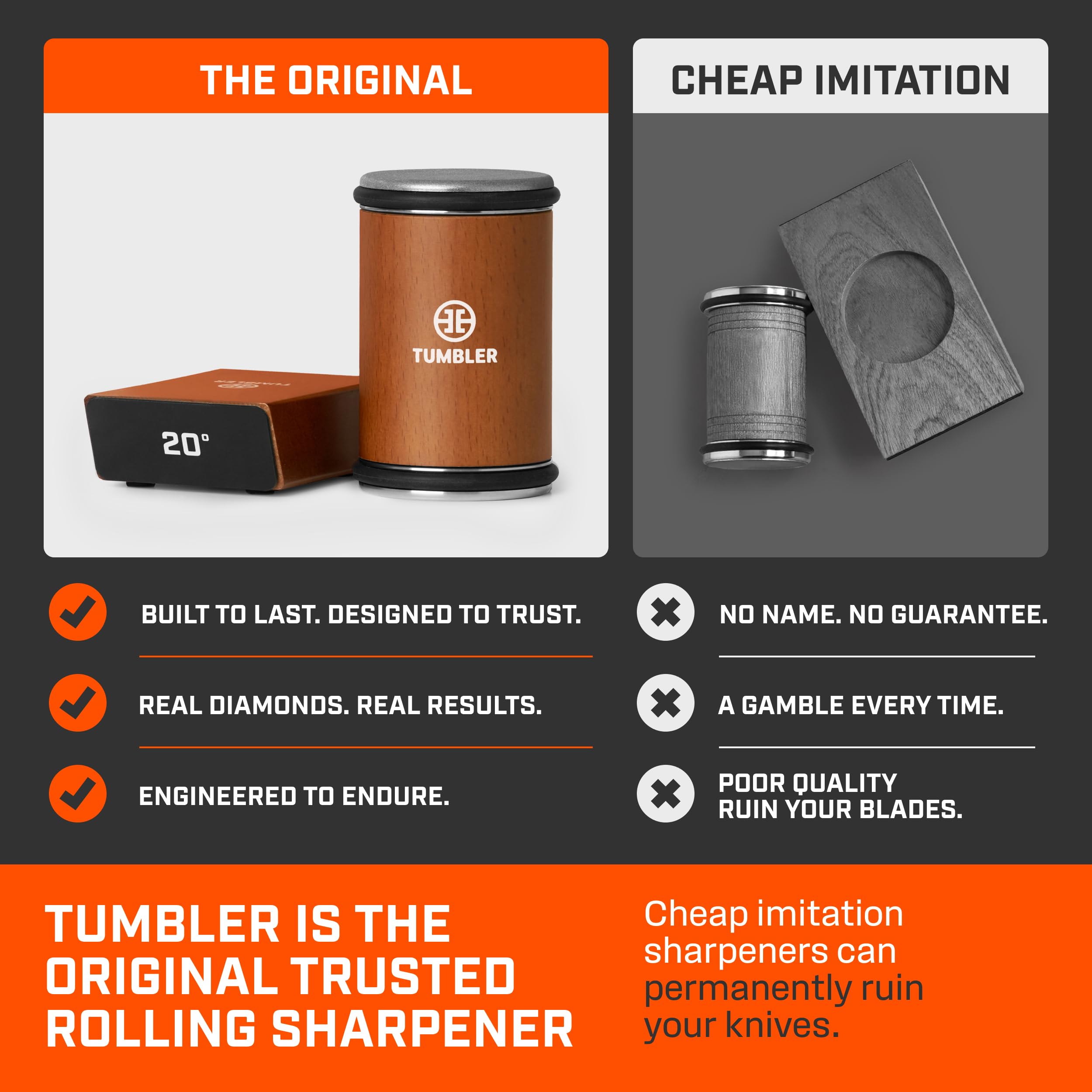 TUMBLER Pro disque diamant en gros plan pour affûtage rapide et précis