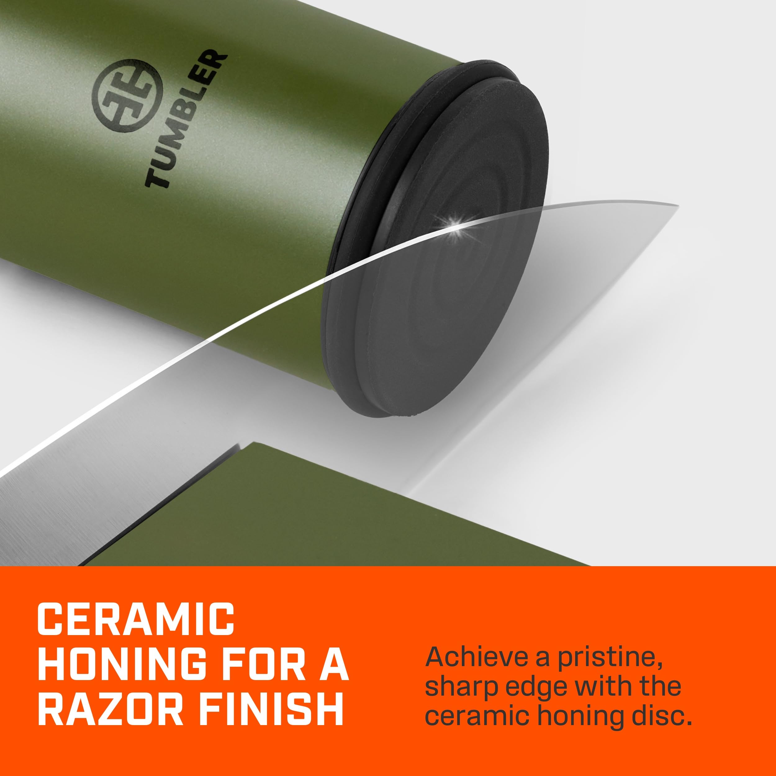TUMBLER Pro utilisé sur couteau de camping pour entretien sur le terrain