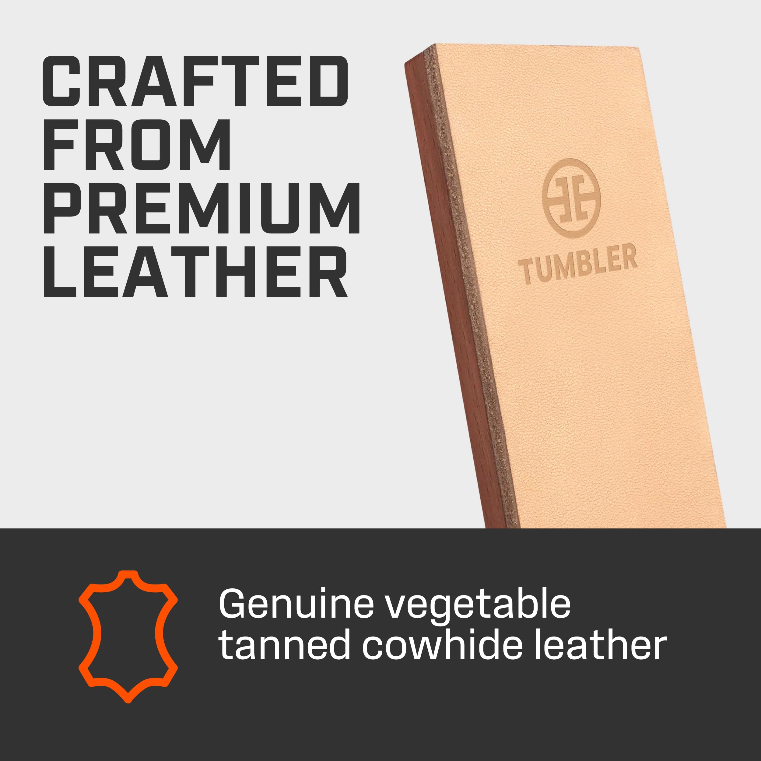 TUMBLER strop posé à côté d'une main pour visualiser l'échelle et la portabilité