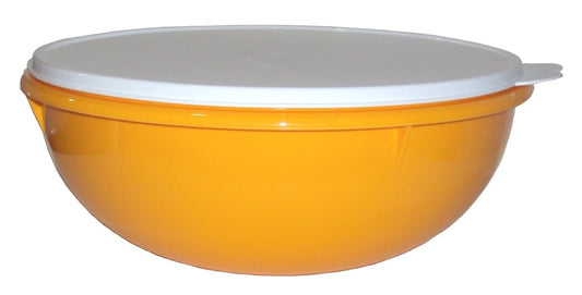 Tupperware Fix N Mix Bowl face jaune harvest montrant capacité et design pratique