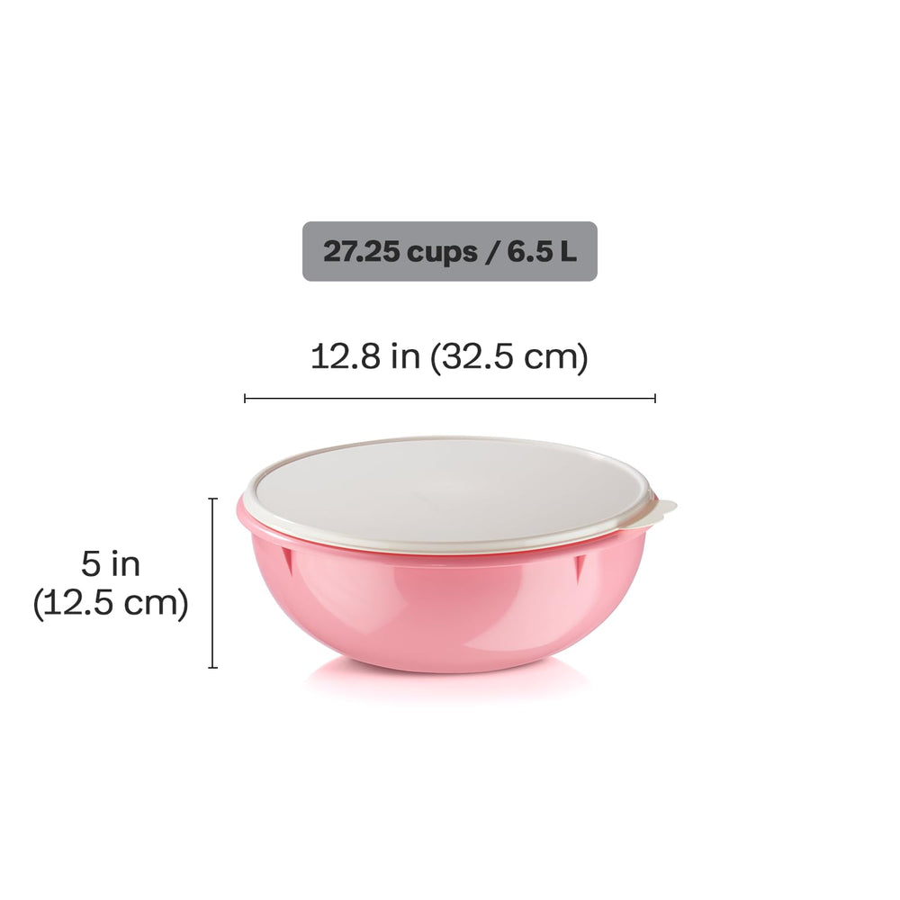 Tupperware en action bol contenant pâte montrant facilité de mélange rapide