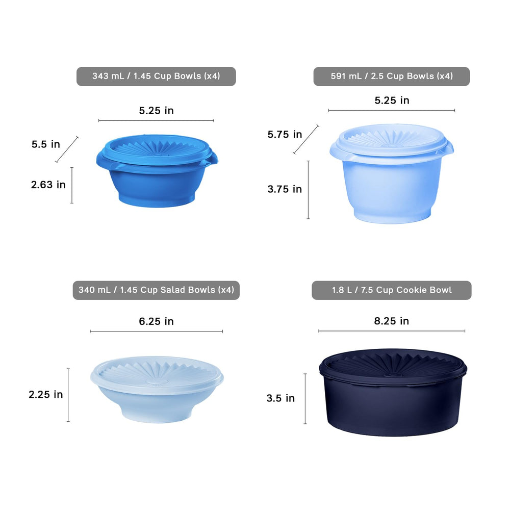 Tupperware ensemble empilé illustrant gain de place et rangement optimisé