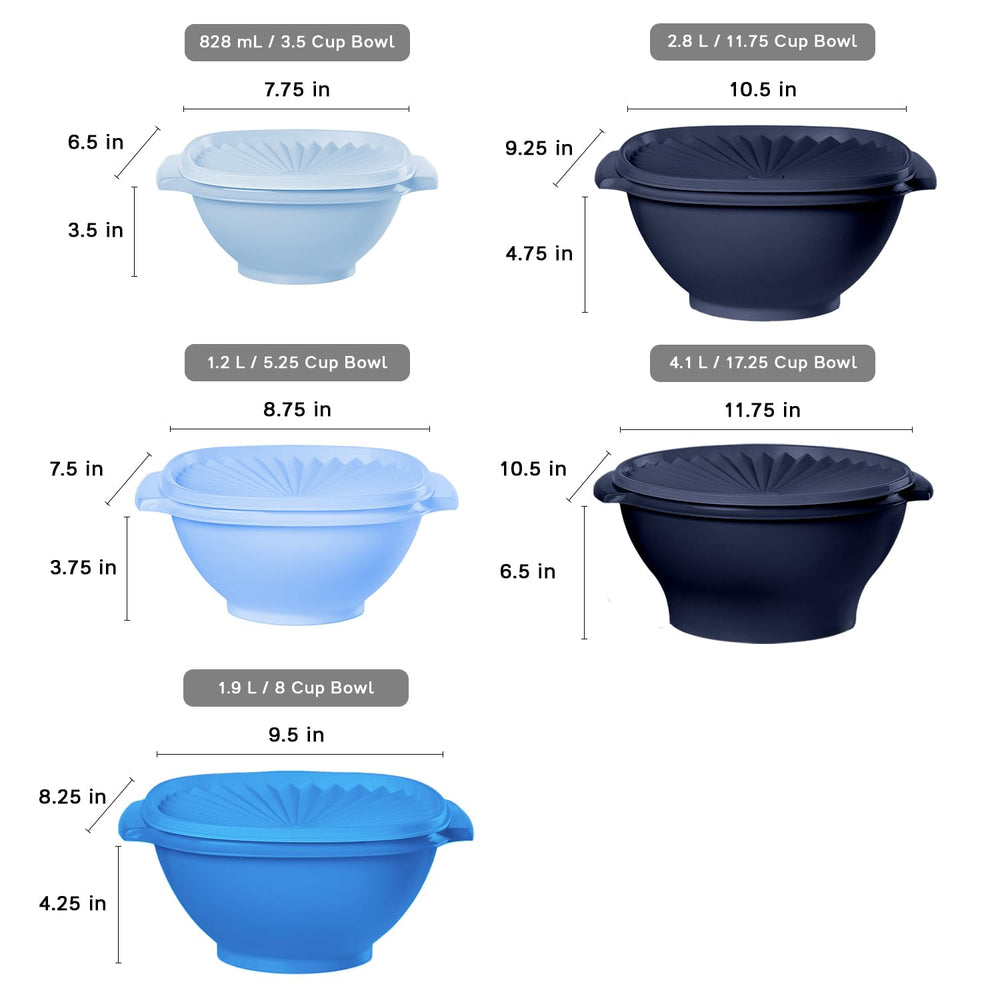 Tupperware pression du centre du couvercle en action montrant fermeture instantanée