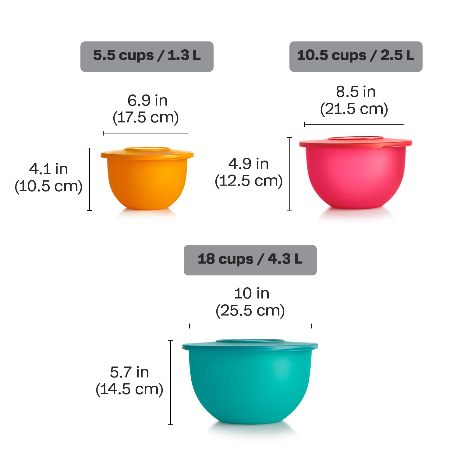 Tupperware bols emboîtés économie d'espace et rangement pratique