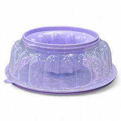Tupperware moule face avant lilas montrant la forme et fermeture, pratique pour présentation
