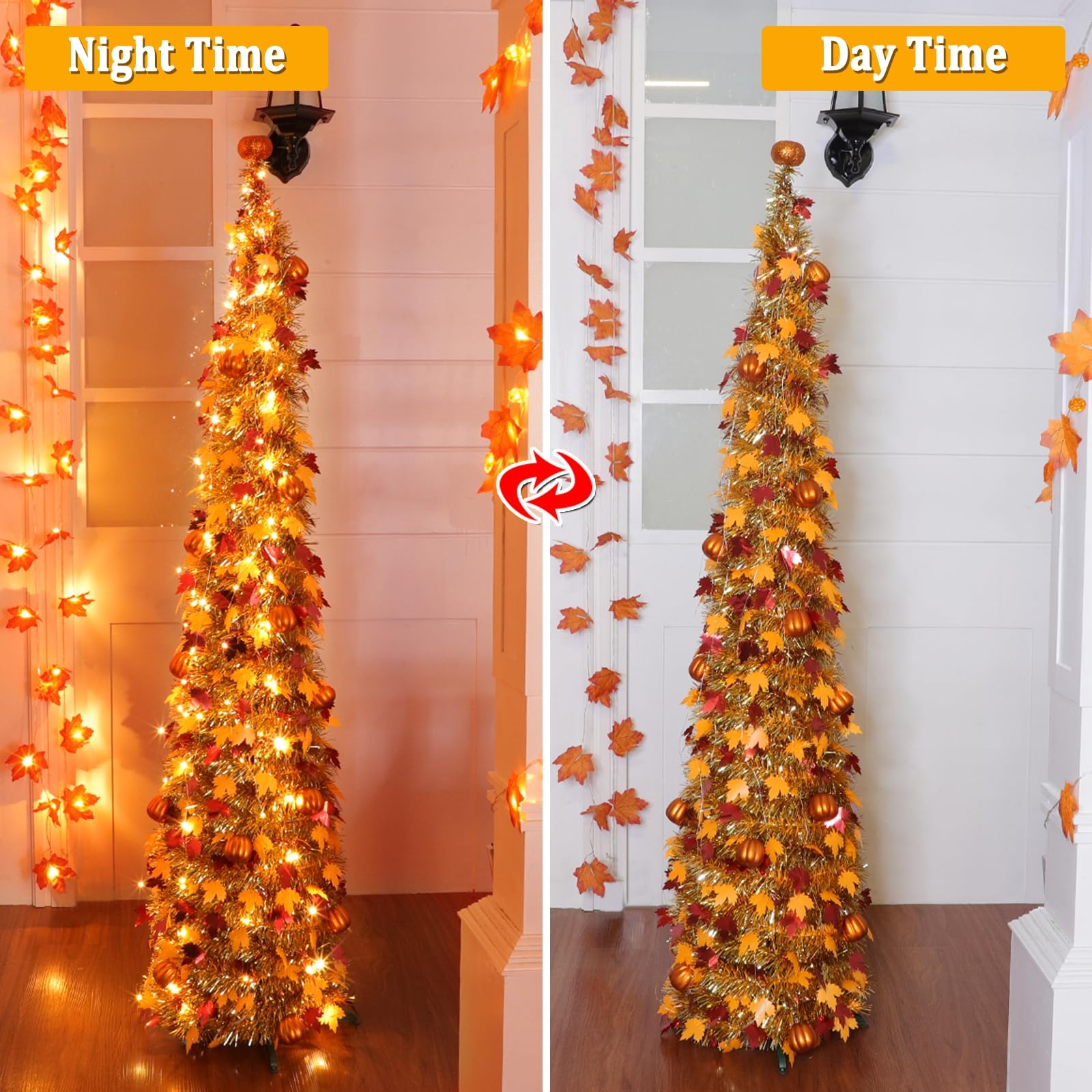 TURNMEON topper citrouille pailleté apporte touche festive raffinée