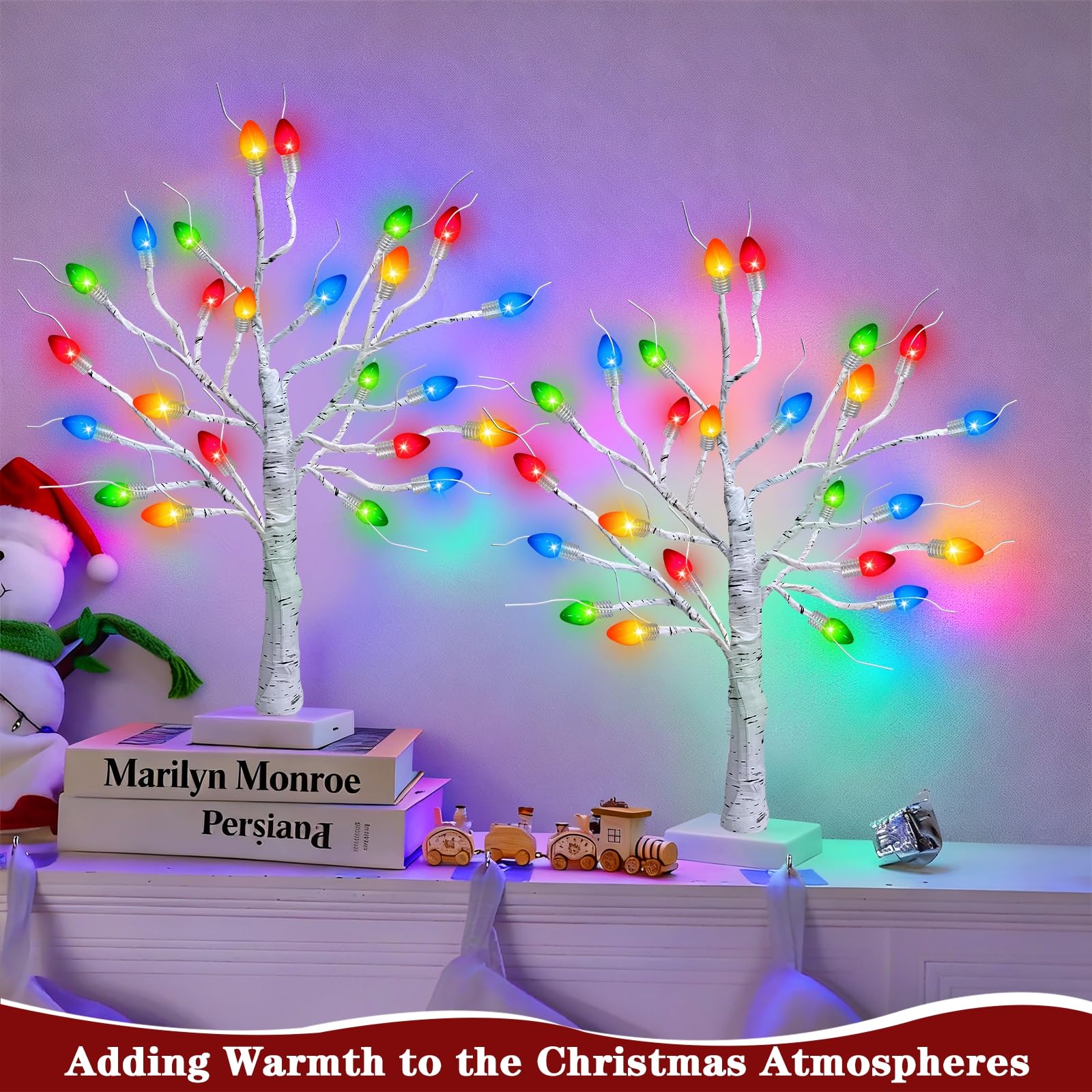 TURNMEON paire de sapins en situation, double décoration harmonieuse