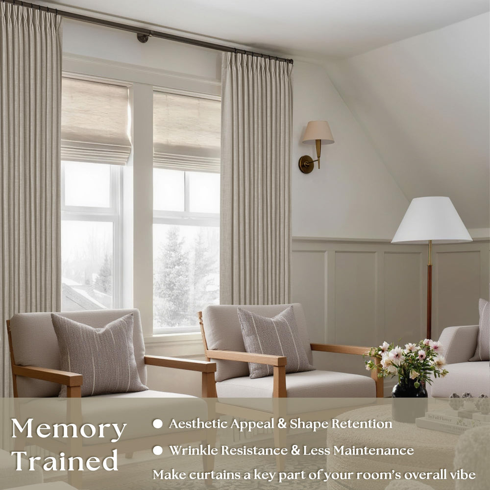TWODRAPES gros plan texture lin flax épaisse montrant qualité et durabilité