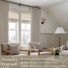 TWODRAPES gros plan texture lin flax épaisse montrant qualité et durabilité