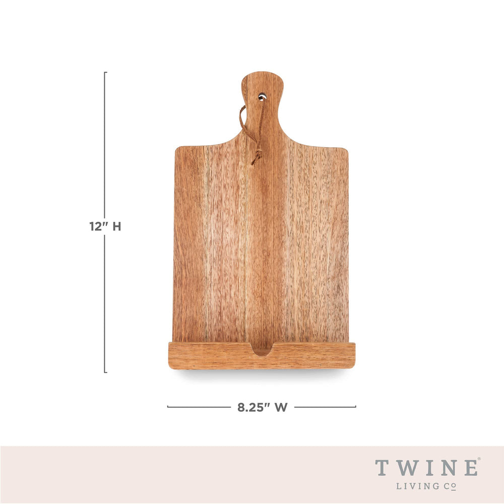 Twine support acacia gros plan sur grain du bois, esthétique durable