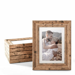 TWING cadre 5x7 face montrant finition noyer et rendu chaleureux