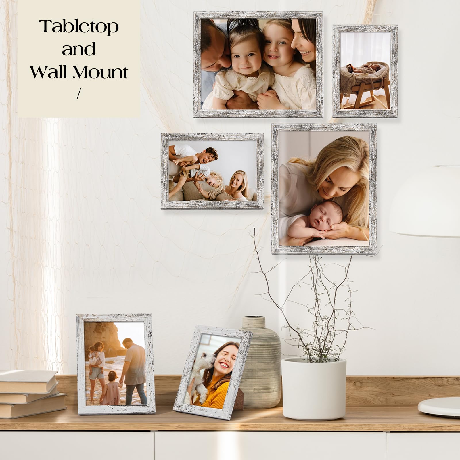 TWING cadre posé sur table avec photos pour présenter facilité d'exposition et style