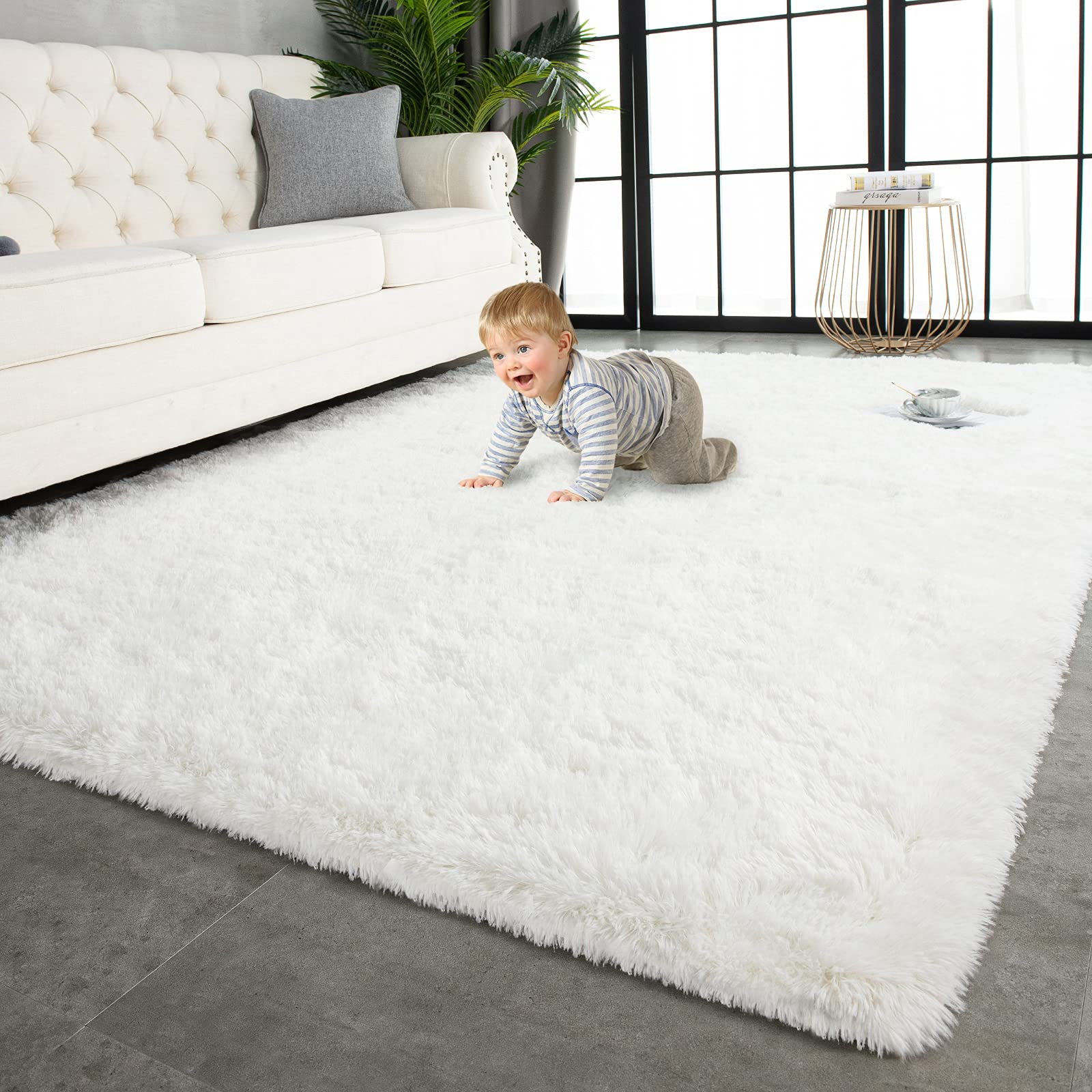 TWINNIS tapis face avant crème blanc apportant chaleur visuelle