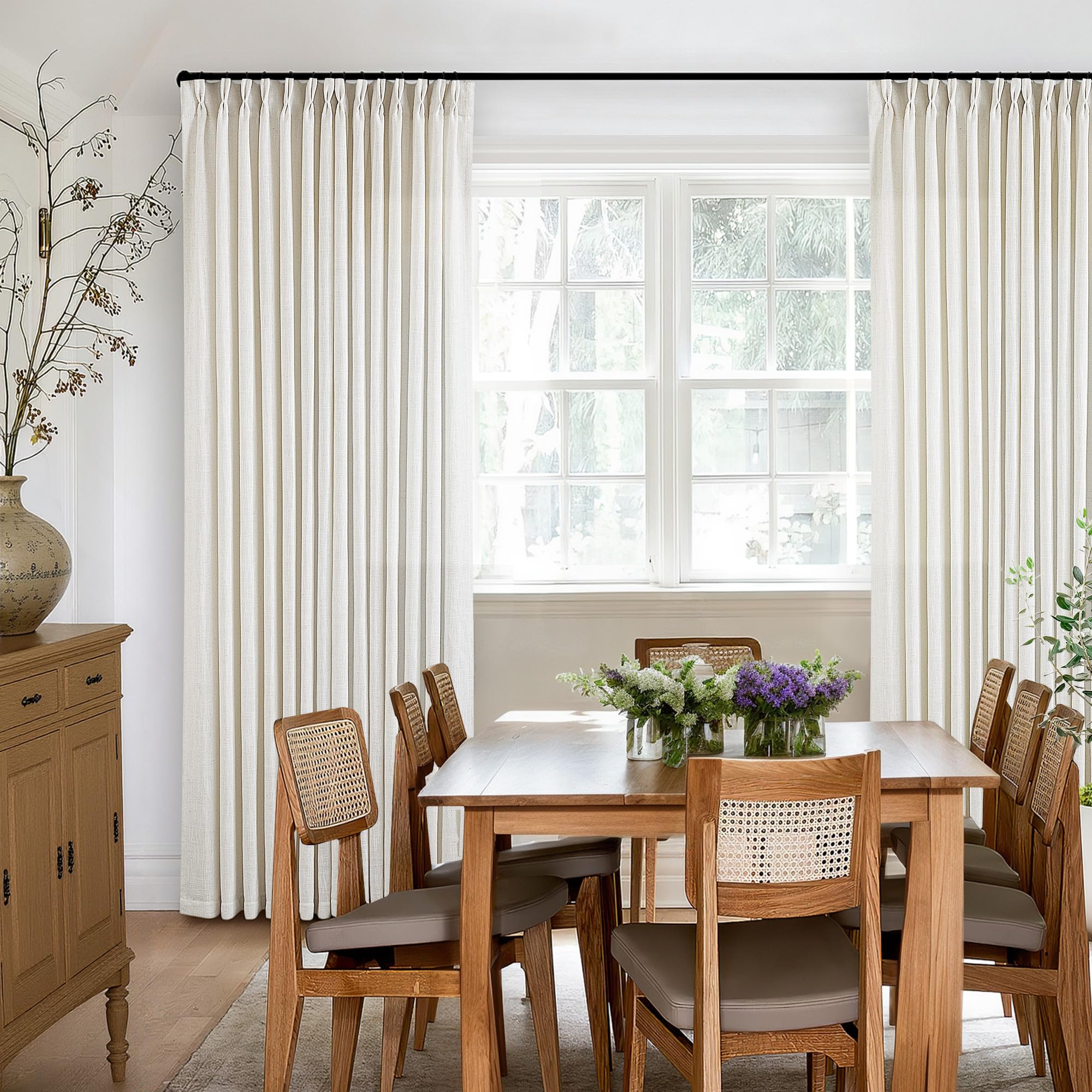 TWODRAPES comparaison taille illustrant dimensions 40x86 pouces