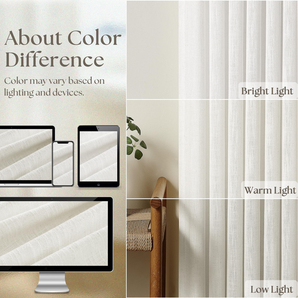 TWODRAPES ensemble posé de 90 pouces créant ambiance lumineuse douce
