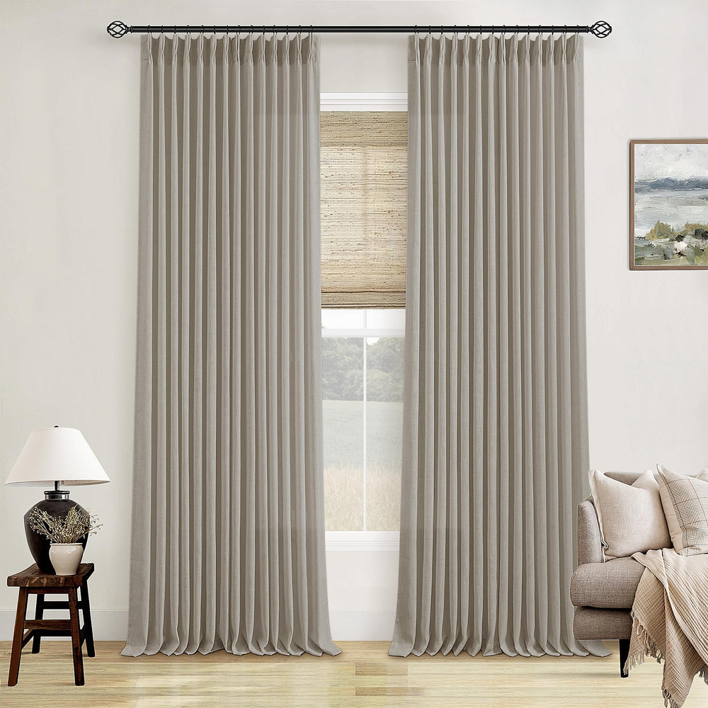 TWODRAPES face avant et emballage montrant deux panneaux prêts à poser et gain de temps