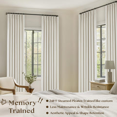 TWODRAPES gros plan tissu lin montre texture naturelle