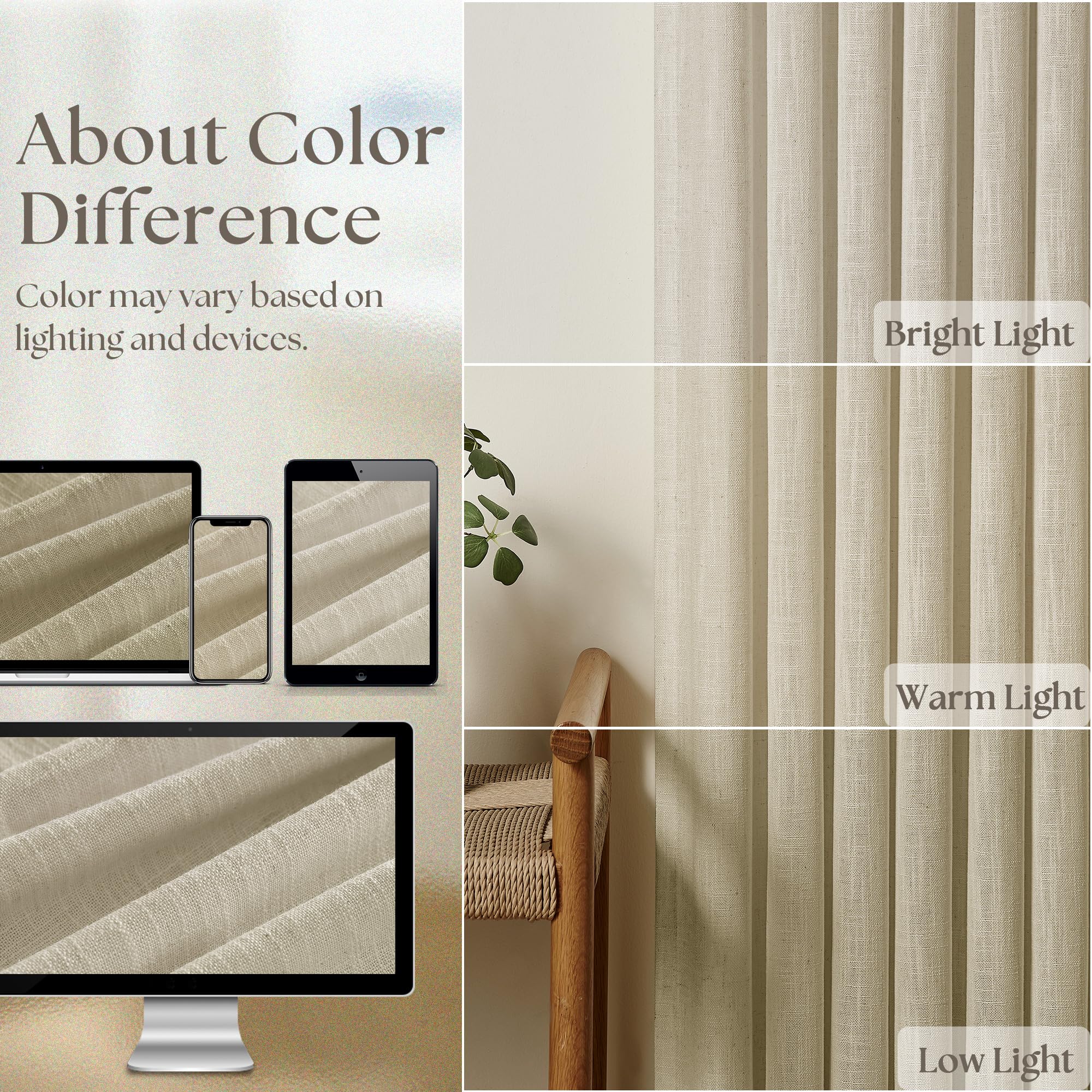TWODRAPES anneaux et crochets fournis facilitant pose sur tringle