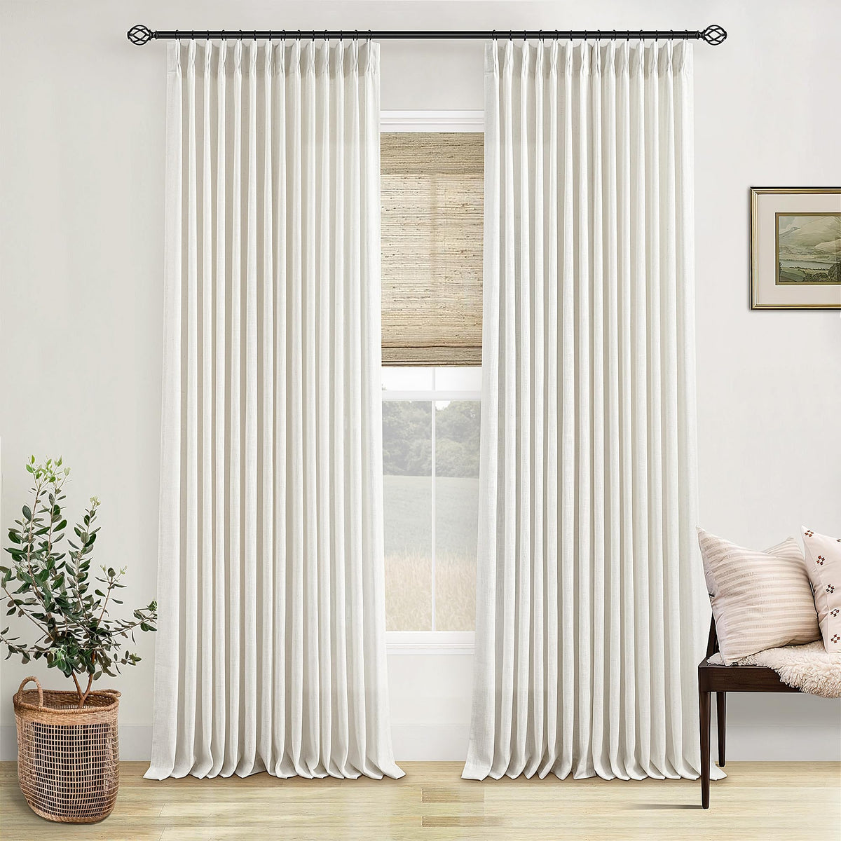 TWODRAPES rideau plissé face apportant élégance visuelle et intimité