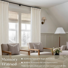 TWODRAPES gros plan texture lin 400GSM garantissant tenue et aspect naturel