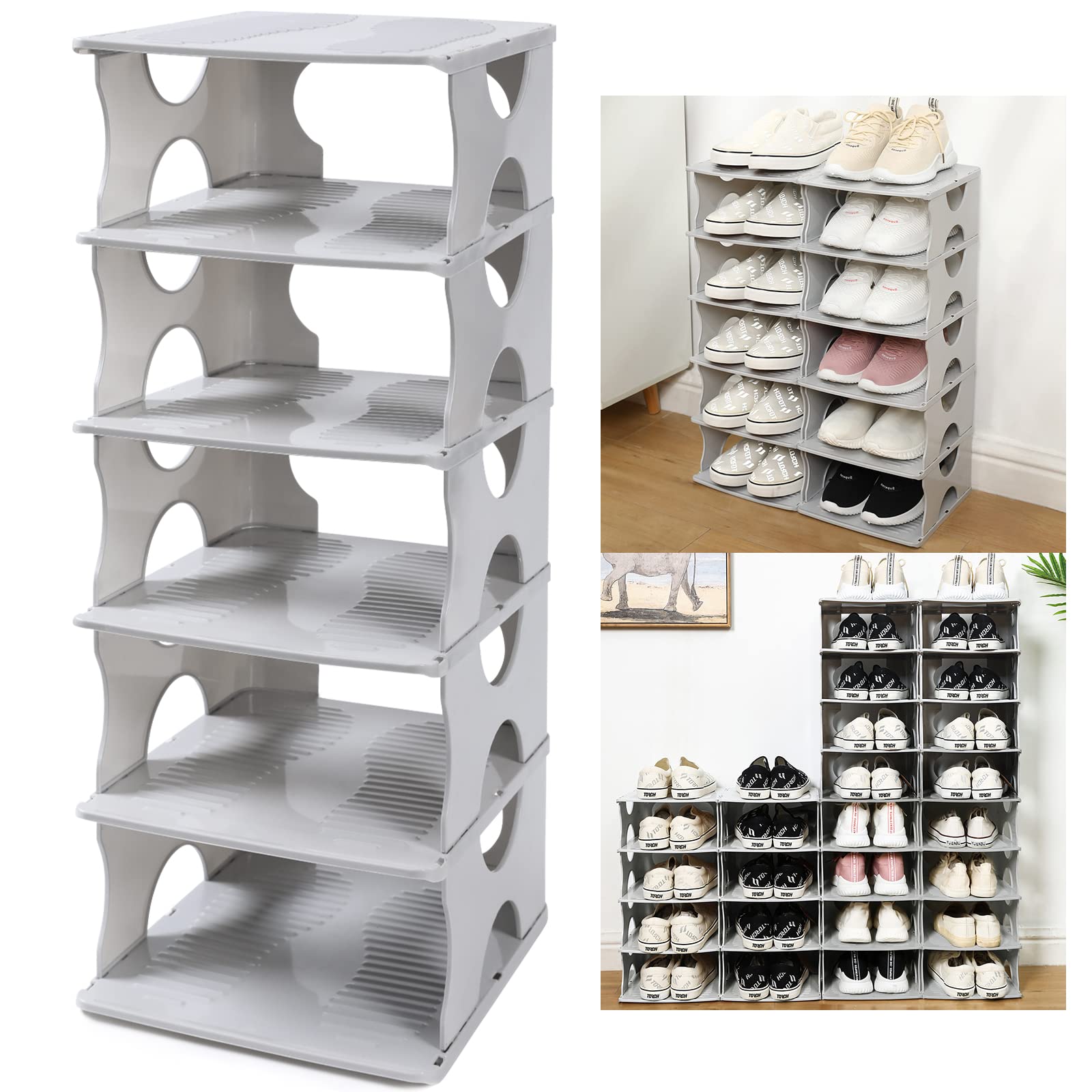 TXALWIQ vue avant du porte-chaussures montrant gain d'espace