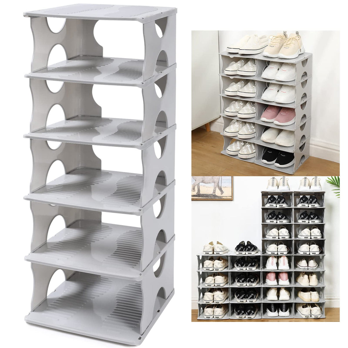 TXALWIQ vue avant du porte-chaussures montrant gain d'espace