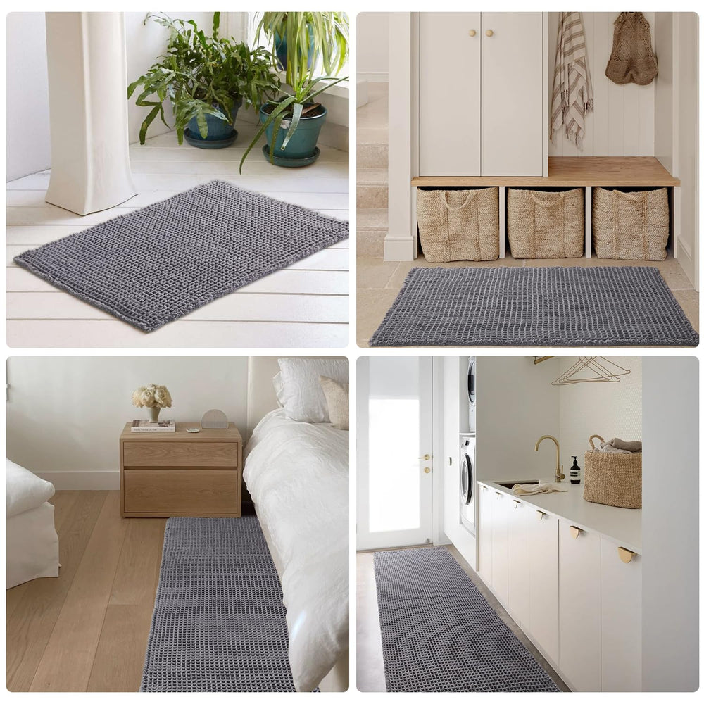 TYUU tapis gris unique esthétique neutre coordonnable