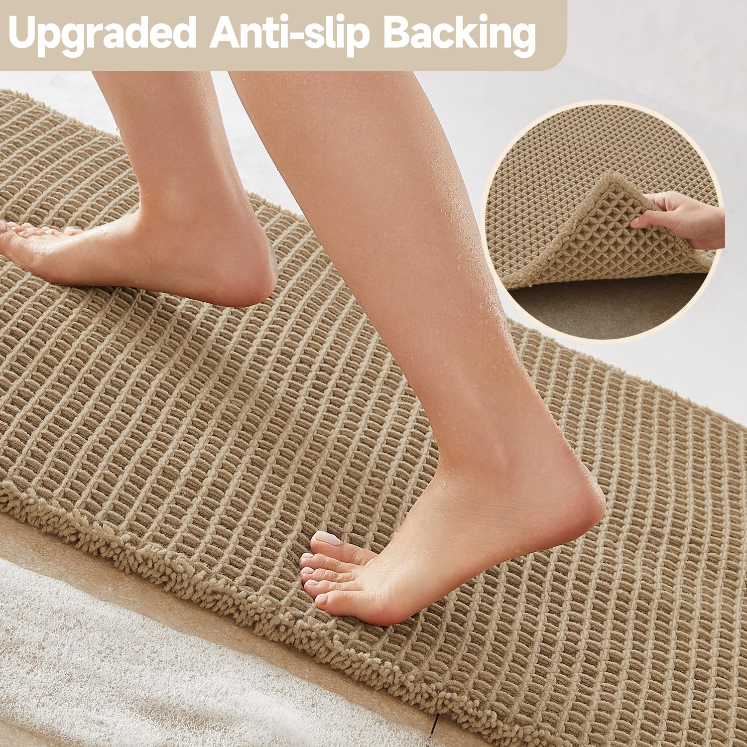 TYUU tapis posé près de la douche offrant sécurité et douceur