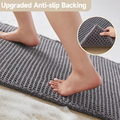 TYUU tapis posé salle de bains look boho moderne