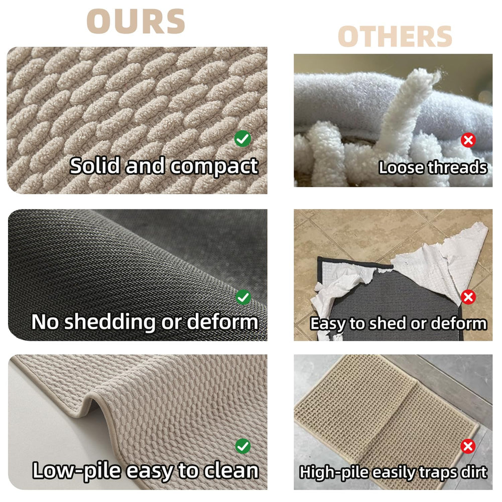 TYUU tapis 20x24" à côté d'une règle pour échelle, dimensions claires