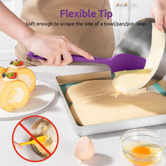 U-Taste spatule en action raclant un bol facilitant finitions