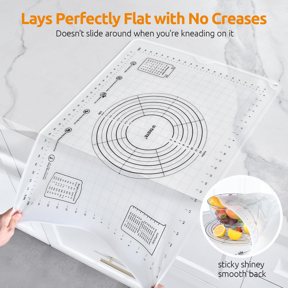 U-Taste tapis en cours d'utilisation pendant roulage de pâte