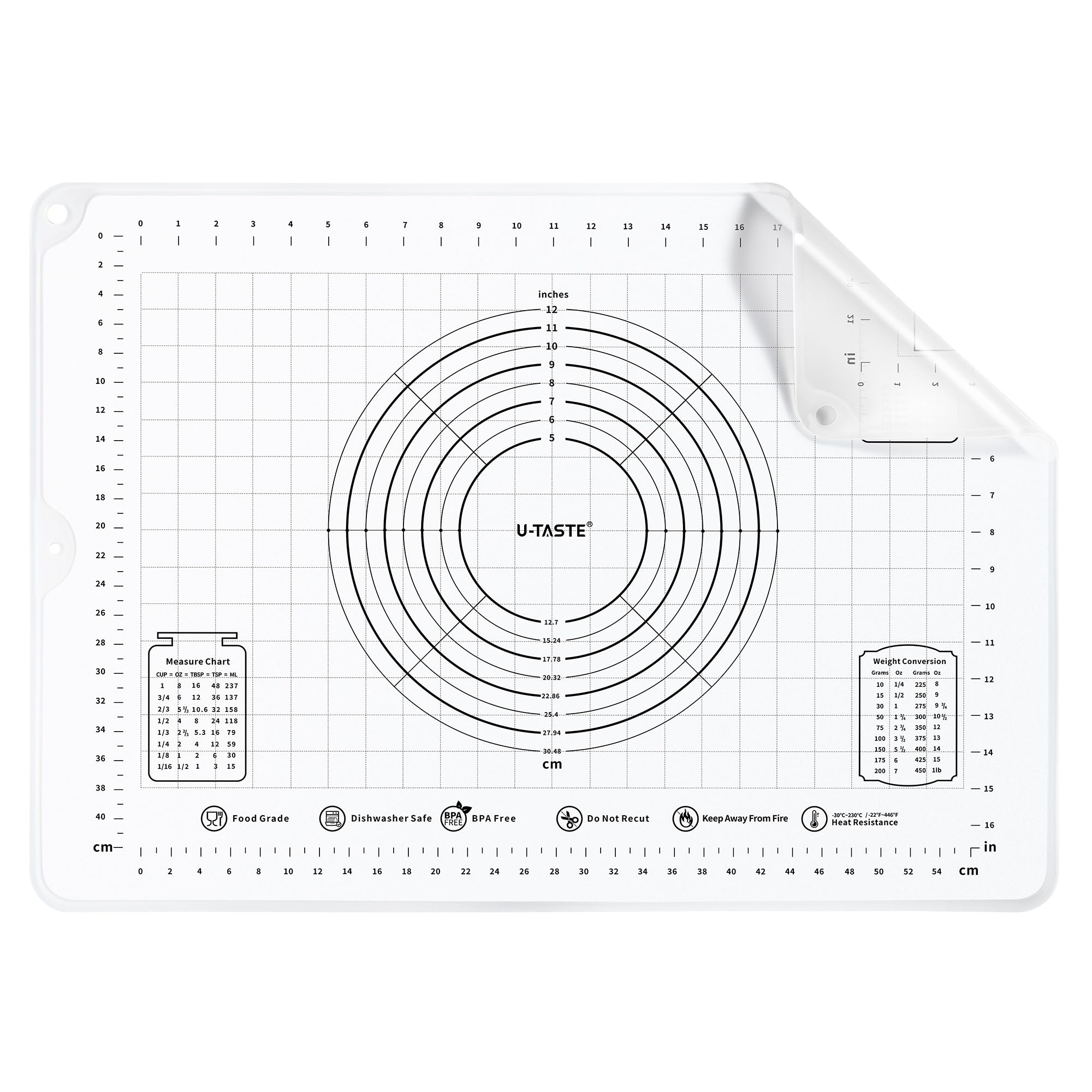U-Taste face avant du tapis montrant emballage et format pratique