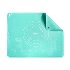 U-Taste vue frontale du tapis en packaging et couleur aqua sky utile