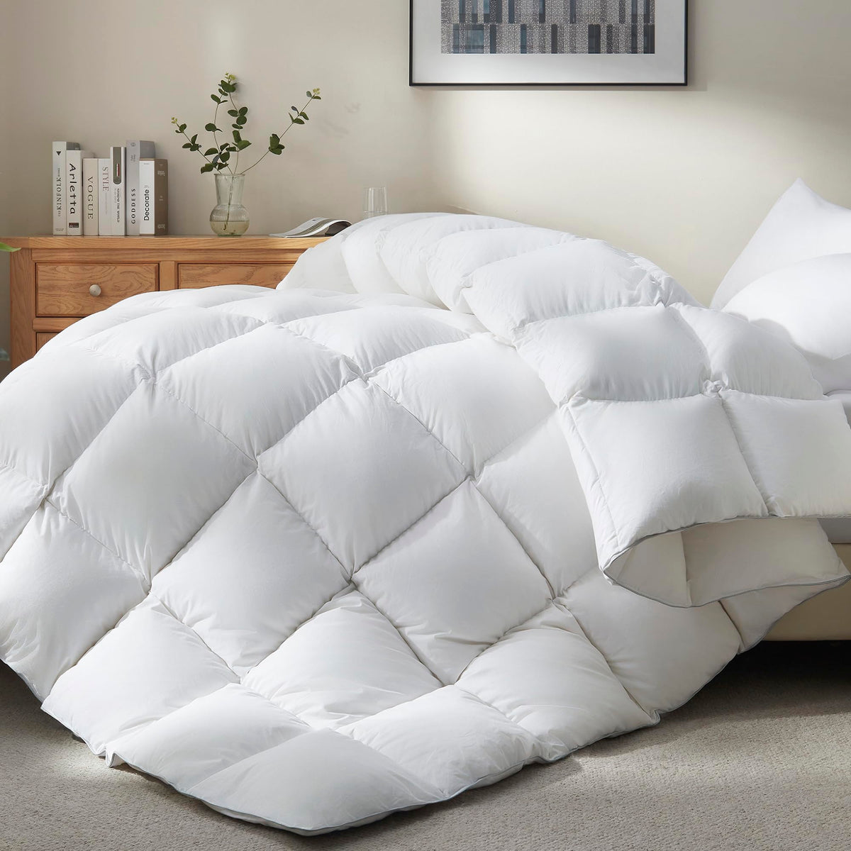 Ubauba couette vue de face montrant dimension 90x90 et confort hôtelier