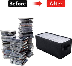 UENTIP boîte ouverte remplie de CD, rangement organisé