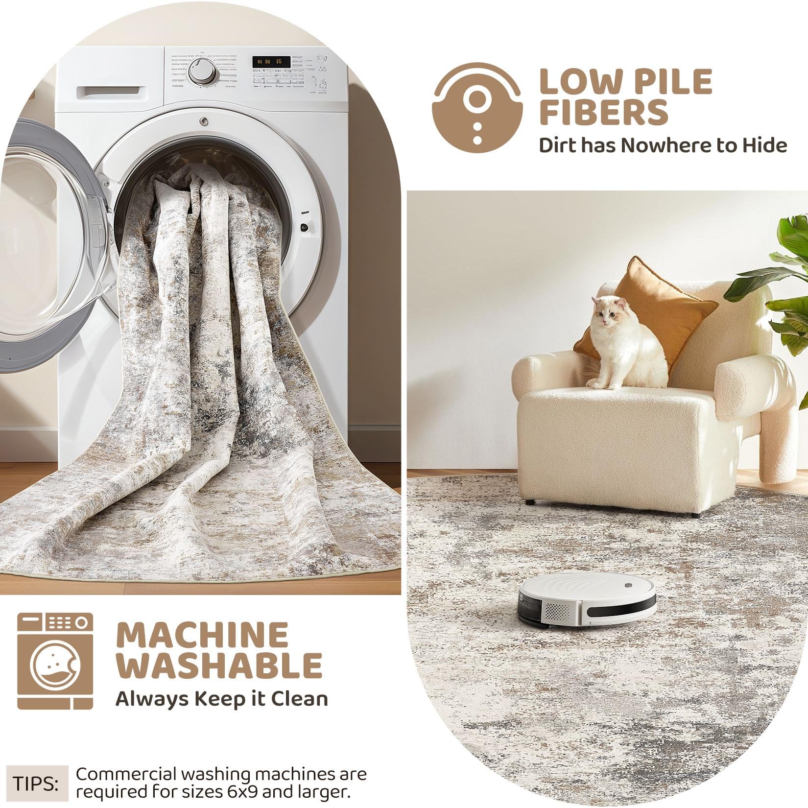 UERMEI bord avec ourlet renforcé pour durabilité et anti-effilochage