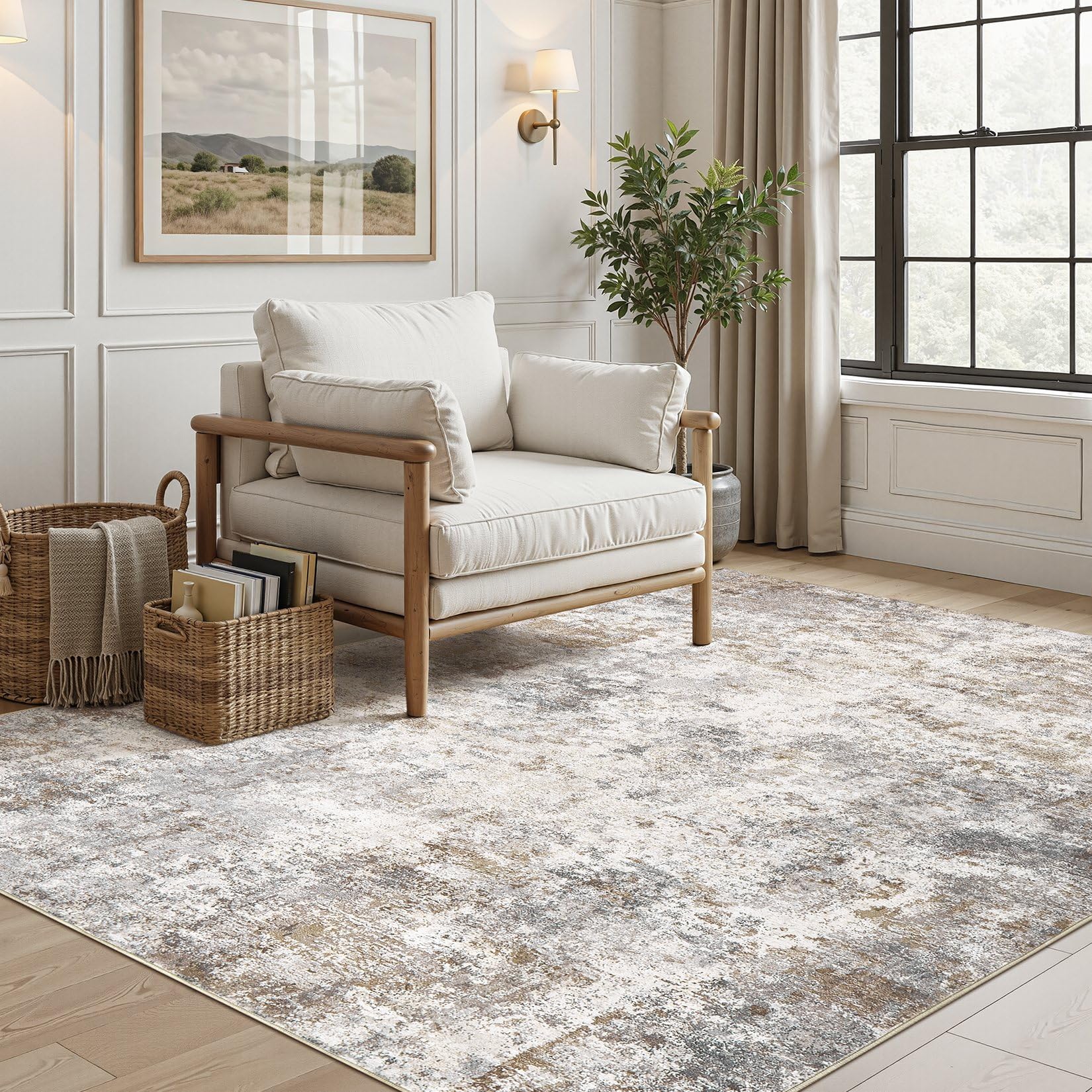 UERMEI tapis à l'échelle proche d'un canapé pour visualiser taille réelle