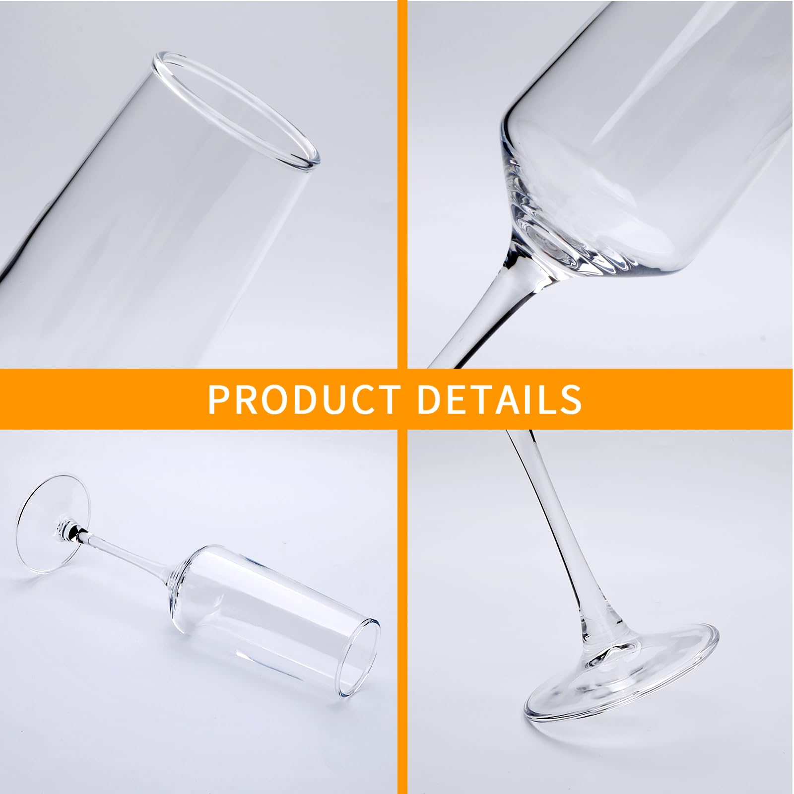 Ufrount flûte texture verre clair, transparence qui met en valeur bulles