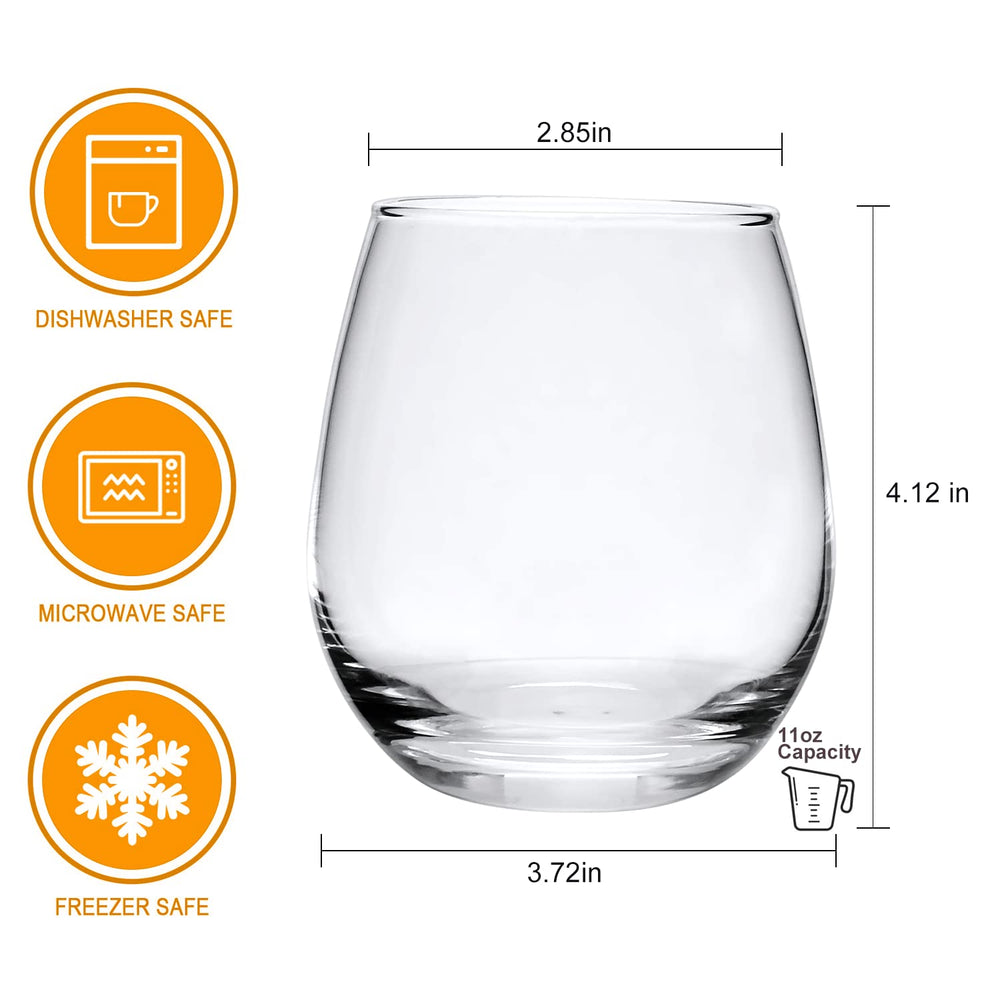 Ufrount verre sans pied vue avant exposant clarté et silhouette ovoïde