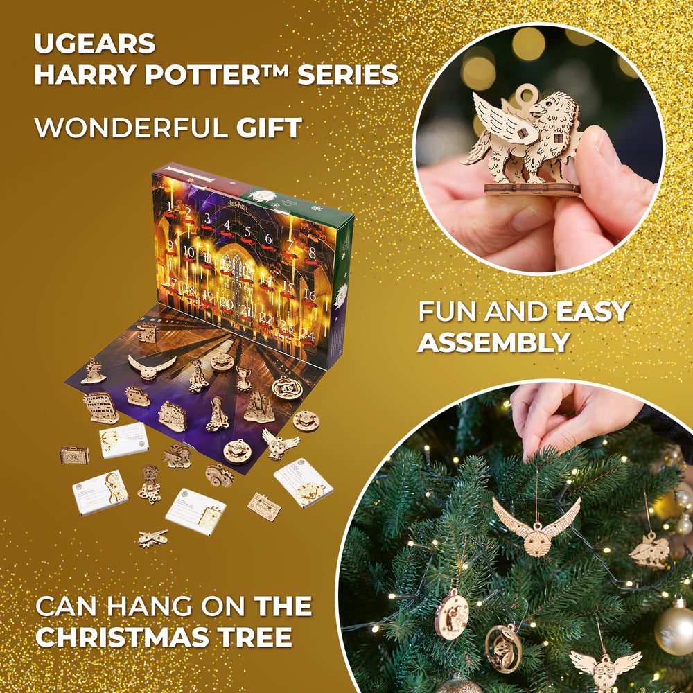 UGEARS collection complète exposée sur la boîte comme présentoir décoratif
